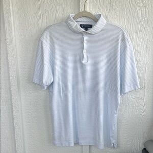 Daniel Cremieux Blue and White striped Polo Shirt